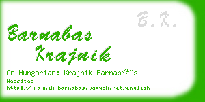 barnabas krajnik business card